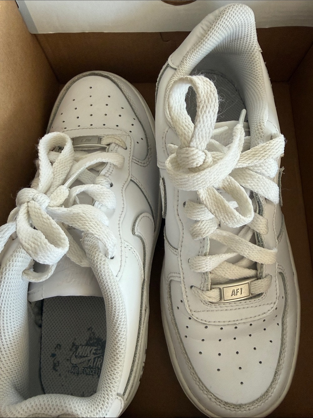Nike Kids White Air Force 1 Low Sneakers
